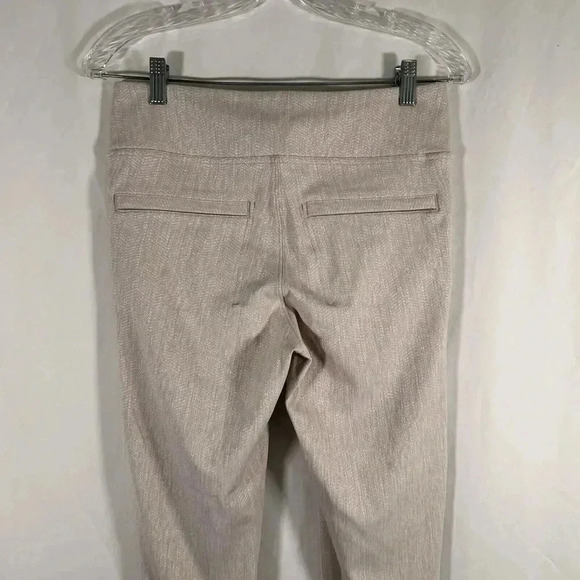 Athleta Leggings Women's Medium Beige Pull On Stretchy Mid Rise Zip Pockets - Picture 7 of 10